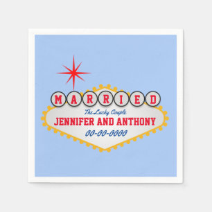 Vegas Welcome Sign Style Personalisieren Serviette