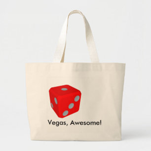 Vegas-Zitat-Würfel-Taschen-Tasche Jumbo Stoffbeutel