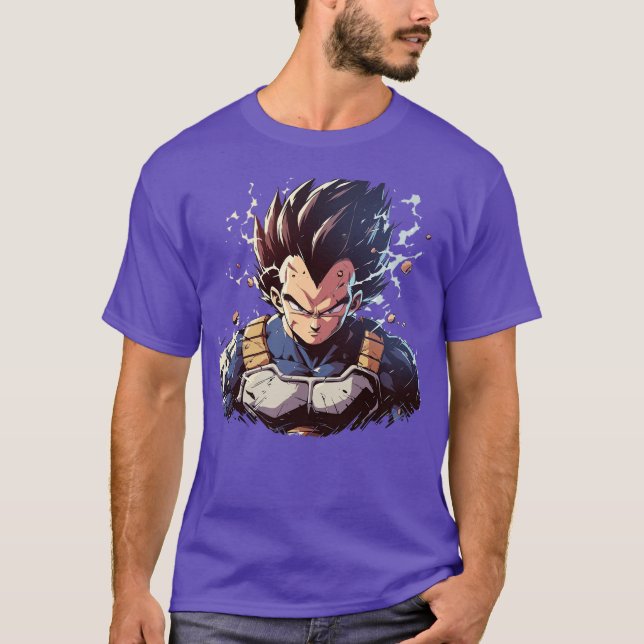Vegeta-Stil lustig T-Shirt (Vorderseite)