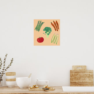 Vegetable Assortment Custom Posters Poster