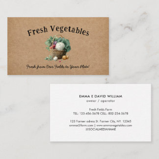 Vegetable Farm Market Agriculture Business Card Visitenkarte