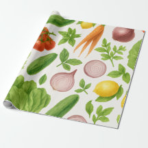 Vegetable Garden Wrapping Paper | Kitchen Gift