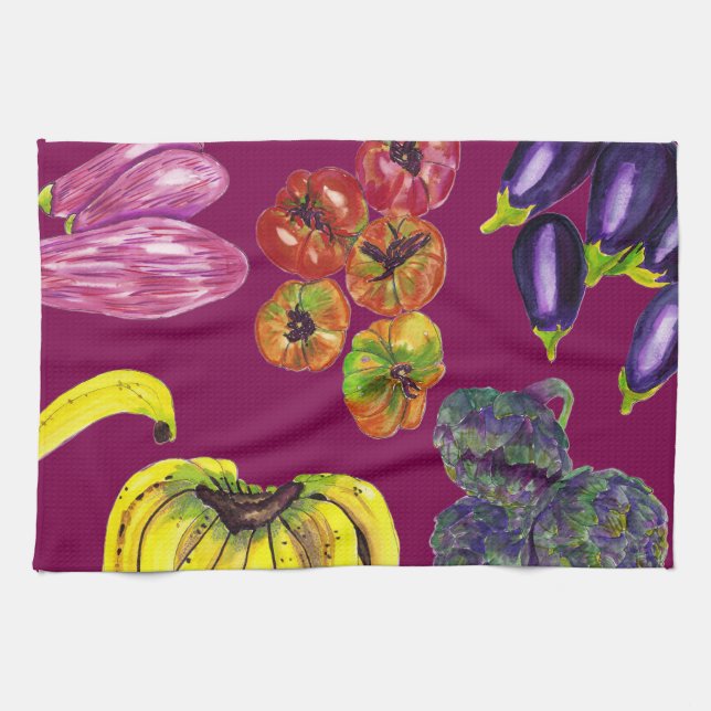 Vegetable Harvest Kitchen Towels Geschirrtuch (Horizontal)