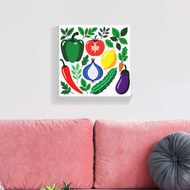 Vegetable pattern leinwanddruck (Insitu (Wohnzimmer))