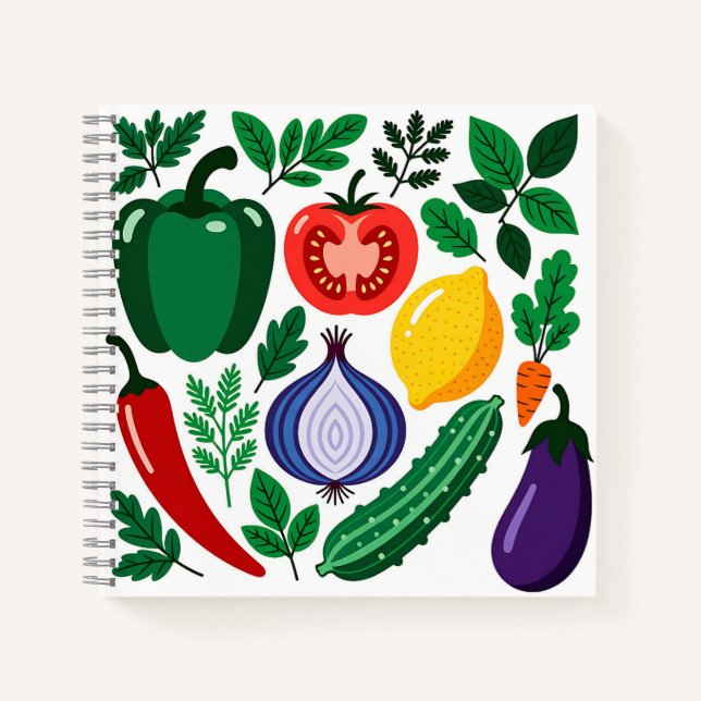 Vegetable pattern notizbuch (Vorderseite)
