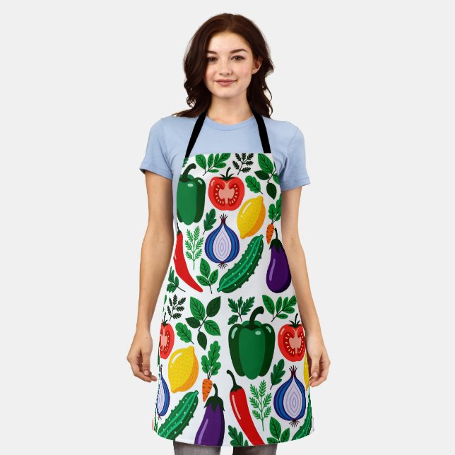 Vegetable pattern schürze (Getragen)