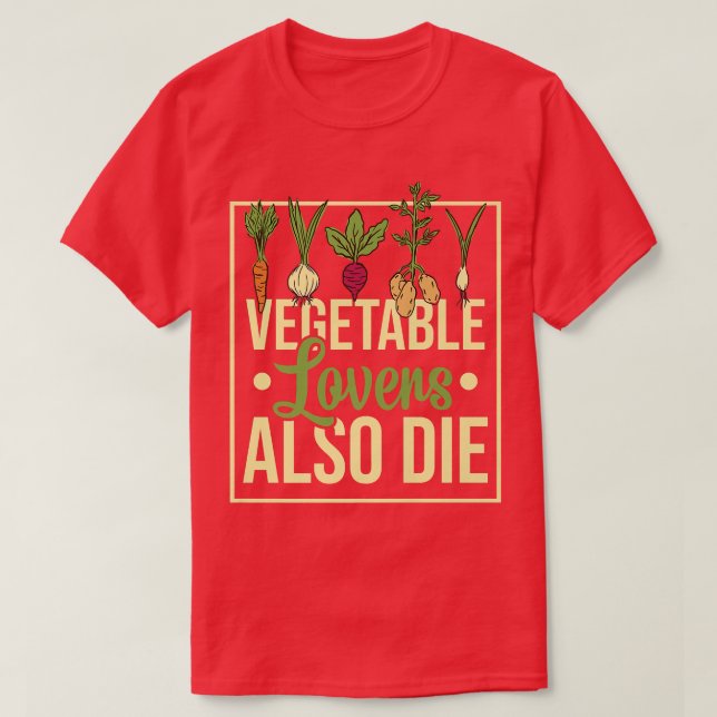 Vegetables Gartengarten Vegetarier Plaka T-Shirt (Design vorne)