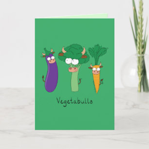 VégétaBULLS Bulls Légumes Carte de voeux amusante