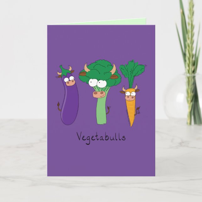 VegetaBULLS Végétaux Bulls Drôle Carte de voeux (Devant)