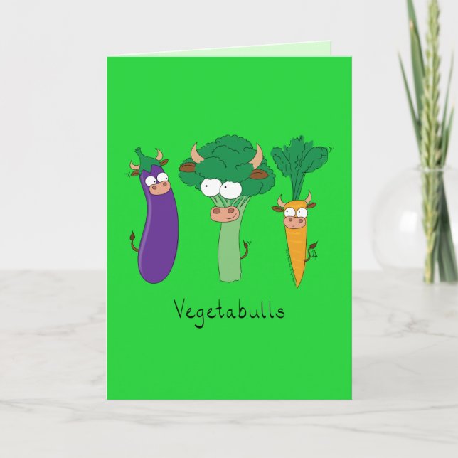 VegetaBULLS Végétaux Bulls Drôle Carte de voeux (Devant)