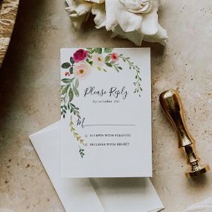 Végétal Rose Blush Floral RSVP