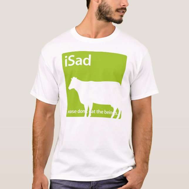 végétalien de vache à iSad ou T-shirt de (Devant)