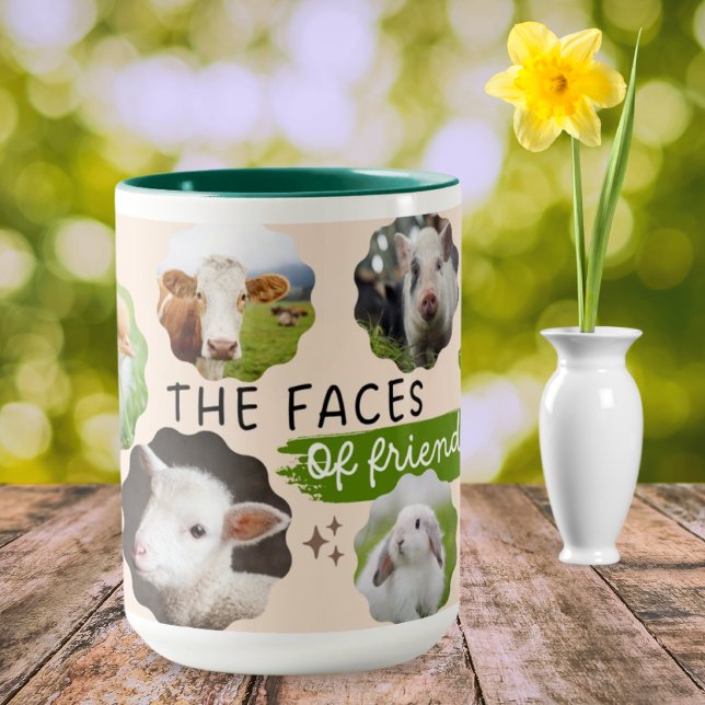 Végétan Visages d'amis Café Mug (Créateur téléchargé)