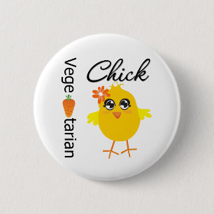 Vegetarian Chick Button