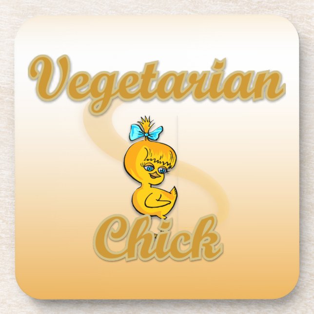 Vegetarian Chick Untersetzer (Vorderseite)
