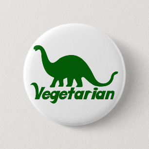Vegetarian Dinosaurier Button