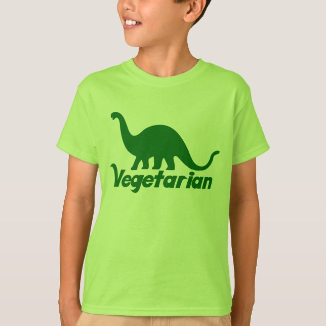Vegetarian Dinosaurier T-Shirt (Vorderseite)
