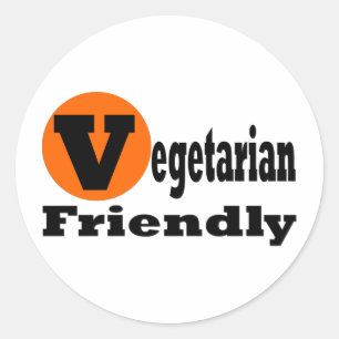 Vegetarian Friendly Runder Aufkleber