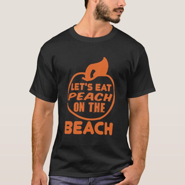 vegetarian peach saying shirt (Vorderseite)