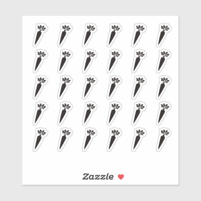 Vegetarian Wedding Place Card Meal Menu Choice Aufkleber (Blatt)