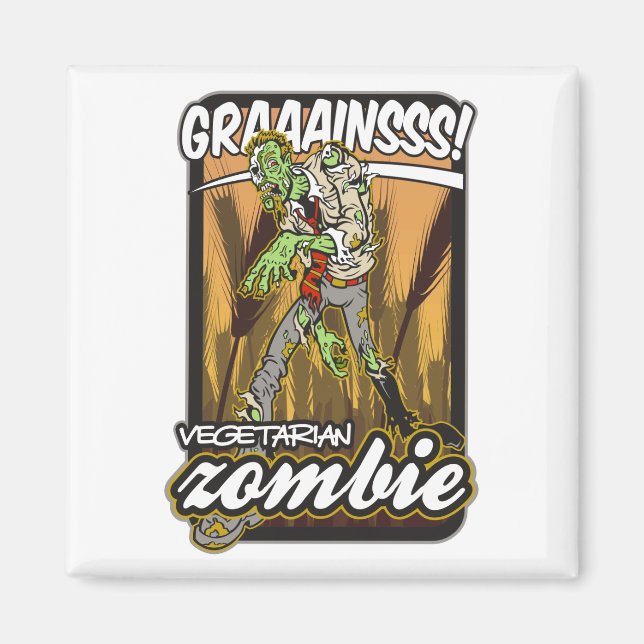 Vegetarian Zombie Magnet (Vorne)