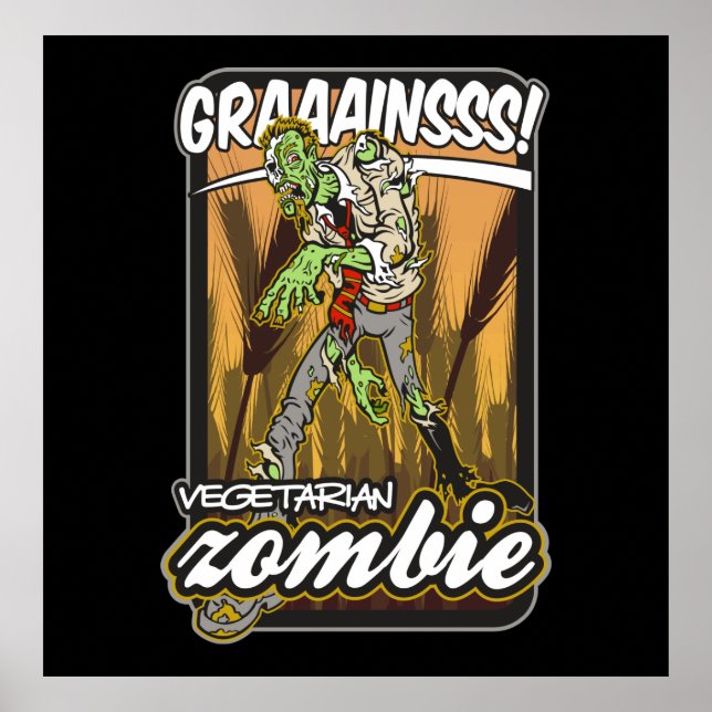 Vegetarian Zombie Poster (Vorne)