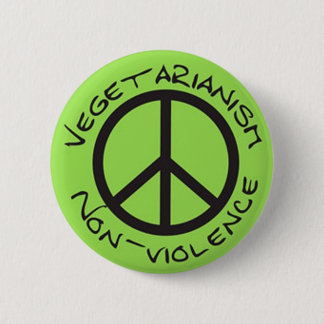 vegetarianism non-violence button