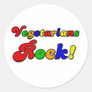 Vegetarians Rock Runder Aufkleber