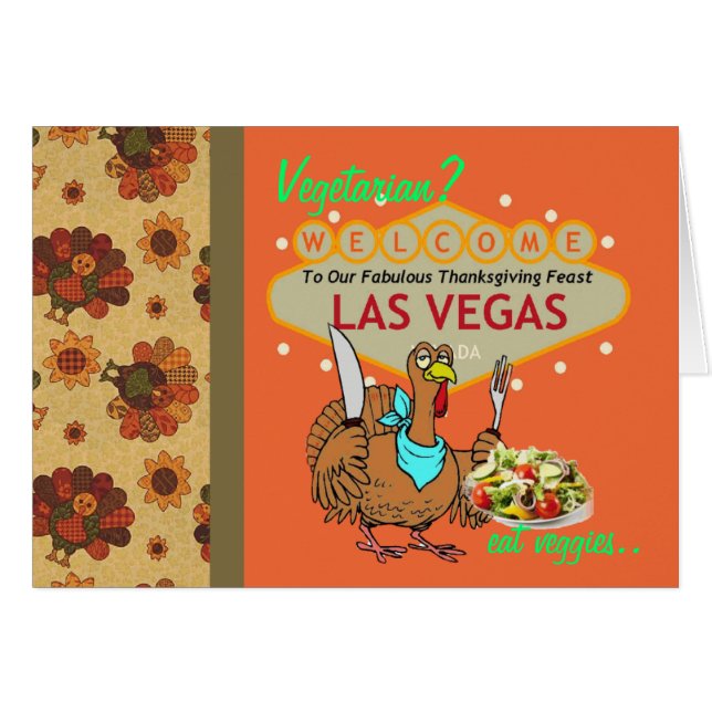 Végétarien ? légume Las Vegas Card (Devant horizontal)