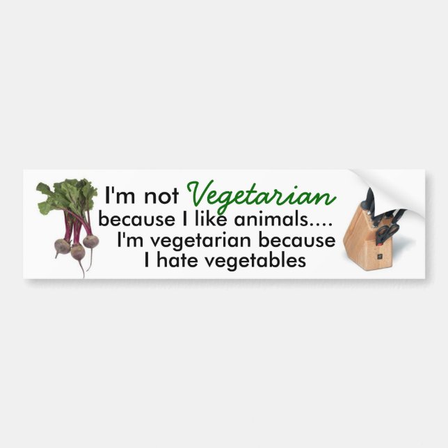 Vegetarier auf der Jagd Autoaufkleber (Vorne)