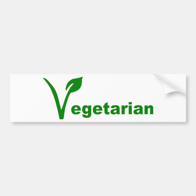 Vegetarier Autoaufkleber (Vorne)