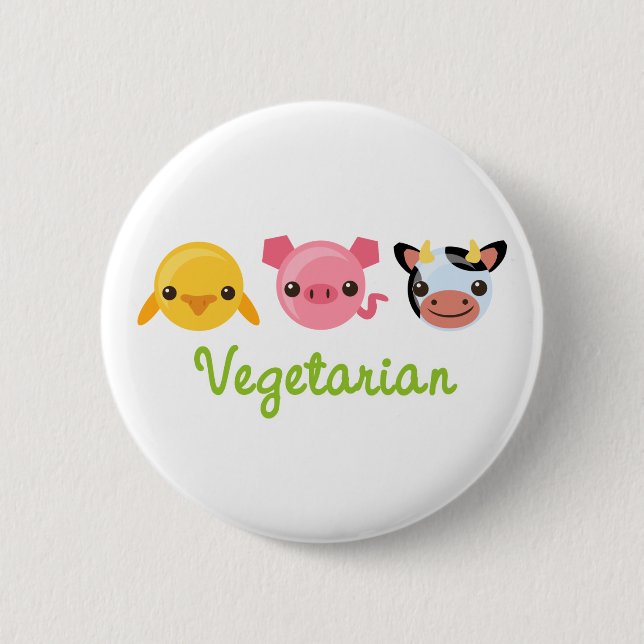 Vegetarier Button (Vorderseite)