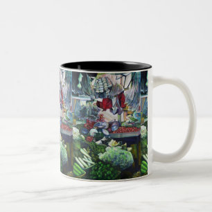 Vegetarier Club trifft sich hier Zweifarbige Tasse