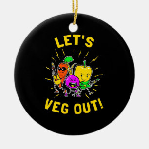 Vegetarier Gelassen Vegan Keramik Ornament
