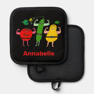 Vegetarier Gemüse Rock Personalisieren Topflappen