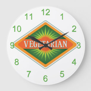 Vegetarier Große Wanduhr