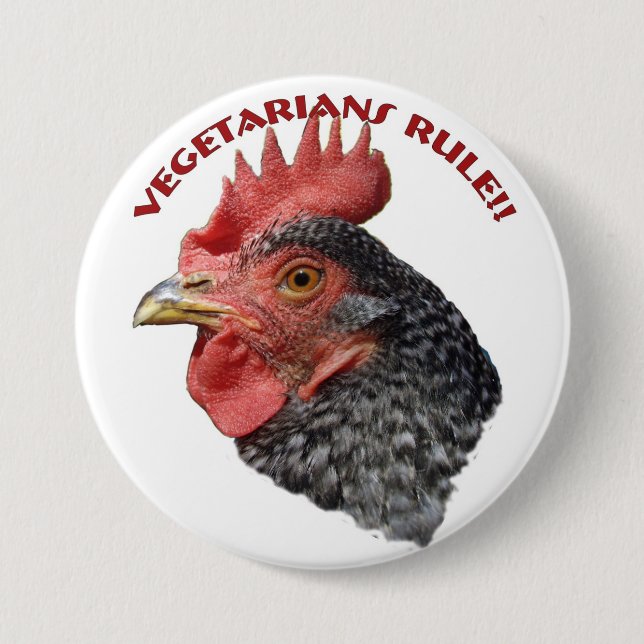 Vegetarier herrschen! -Button Button (Vorderseite)