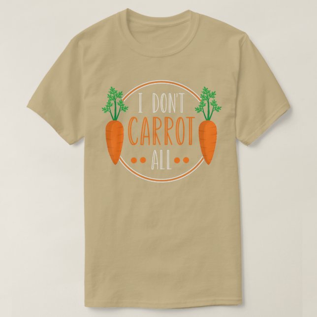 Vegetarier ich Carrot nicht alle lustigen Veganen  T-Shirt (Design vorne)