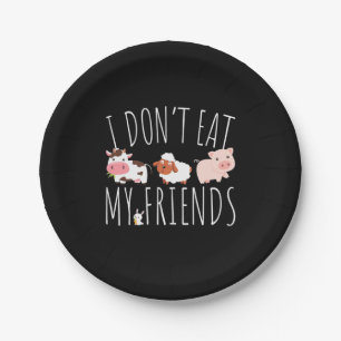 Vegetarier ich essen meine Freunde nicht Pappteller