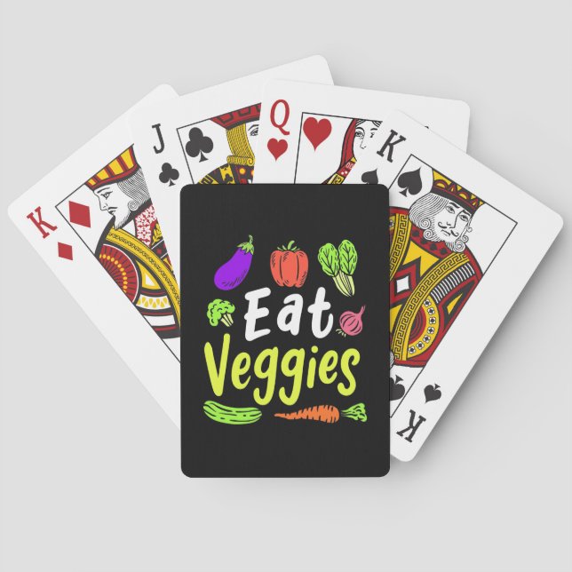 Vegetarier Iss Gemüse Spielkarten (Rückseite)