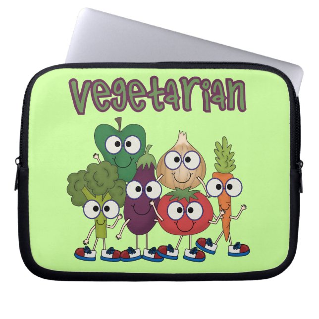 Vegetarier Laptopschutzhülle (Vorderseite)
