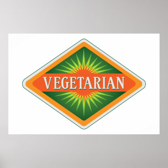 Vegetarier Poster (Vorne)