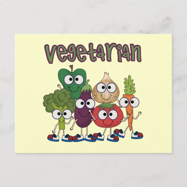 Vegetarier Postkarte (Vorderseite)