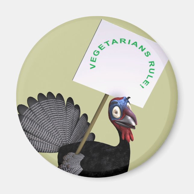 Vegetarier Regel! Magnet (Vorne)
