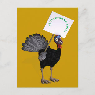 Vegetarier Regel! Postkarte