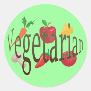 Vegetarier Runder Aufkleber