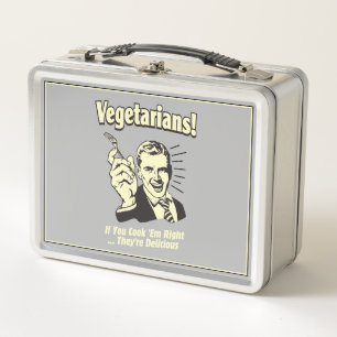 Vegetarier: Sie sind köstlich Metall Brotdose