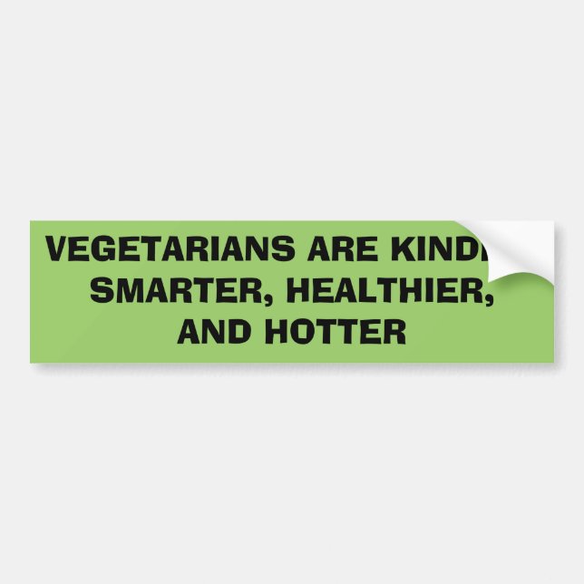 VEGETARIER SIND NETTER, INTELLIGENTER, GESÜNDER AUTOAUFKLEBER (Vorne)