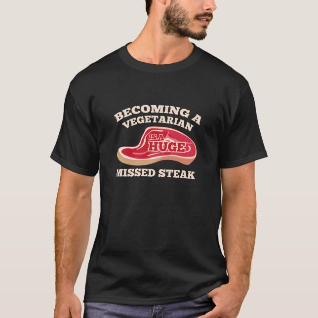 Vegetarier zu werden ist ein riesiger fehlender St T-Shirt (Vorderseite)
