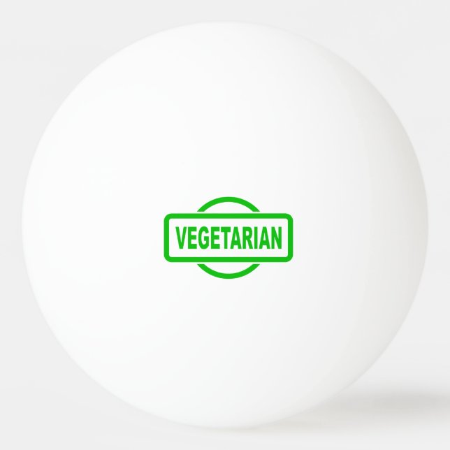 Vegetarische Briefmarke aus grünem Kautschuk Tischtennisball (Vorderseite)